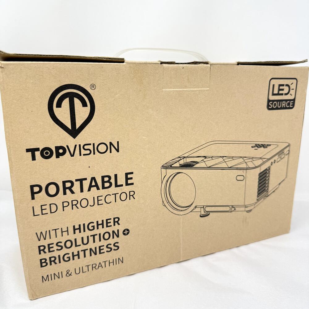 TOPVISION T21 Mini Portable LED Projector • NEW Open Box • High Brightness - Picture 4 of 13